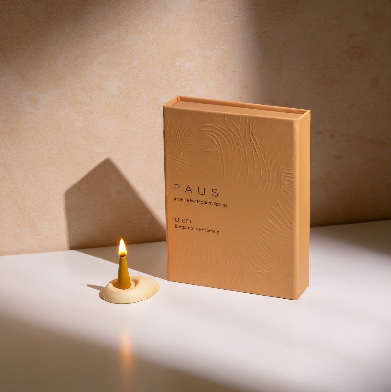 PAUS mood-enhancing incense cones - Bergamot + Rosemary