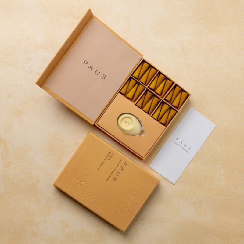 PAUS mood-enhancing incense cones - Bergamot + Rosemary