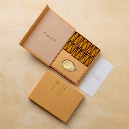 PAUS mood-enhancing incense cones - Bergamot + Rosemary