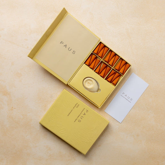 PAUS mood-enhancing incense cones - Grapefruit + Lemongrass